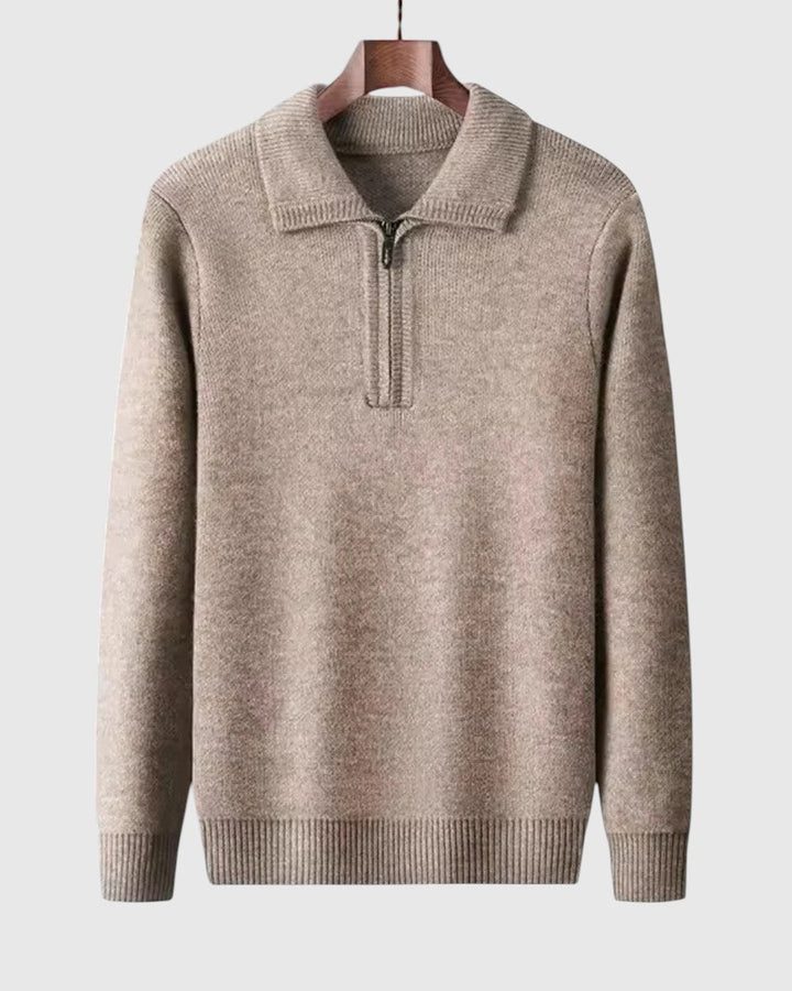 Libuše - Pull en cachemire avec zip quart Gstaad