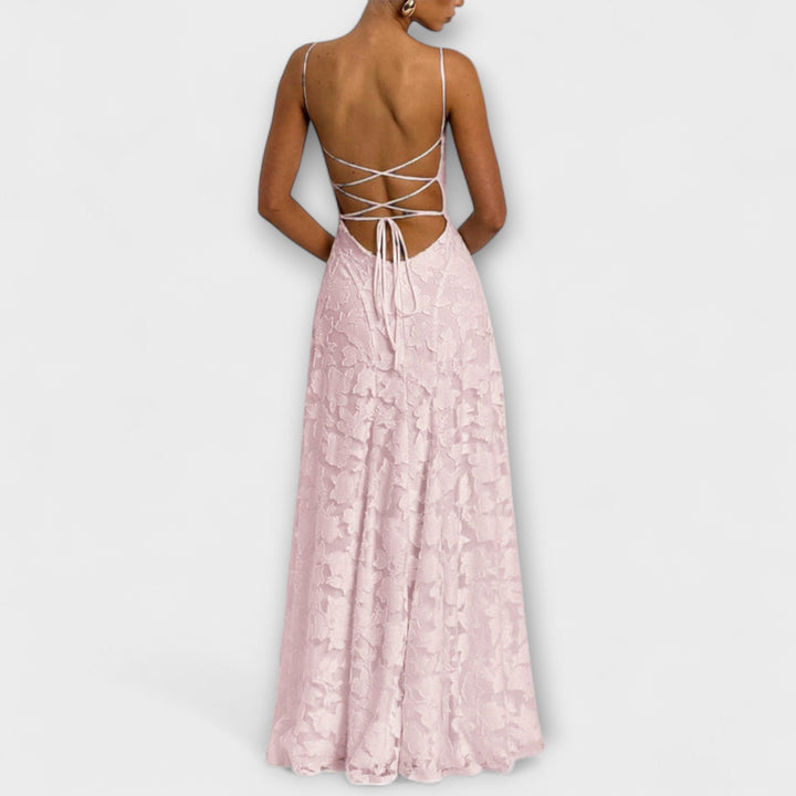 Emberly - Robe maxi élégante en tissu jacquard