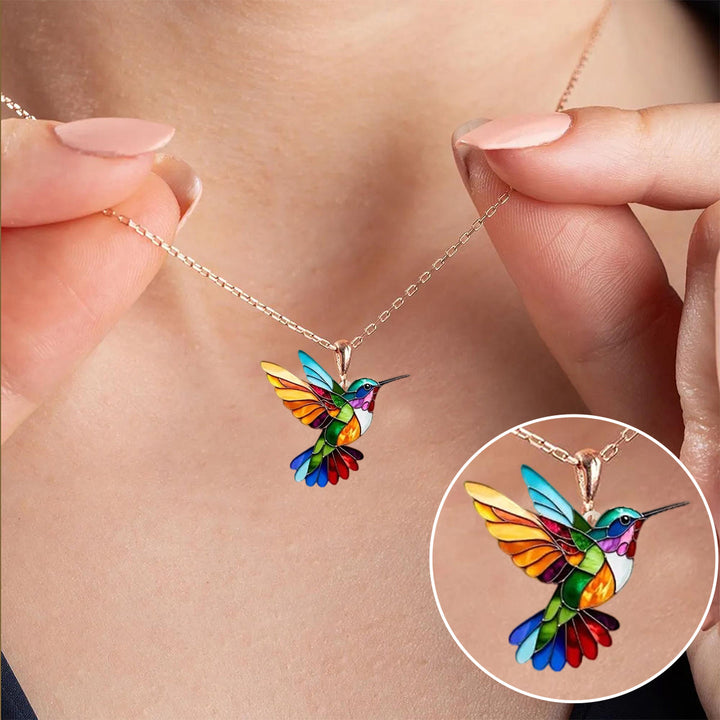 Adriana – Collier avec un colibri