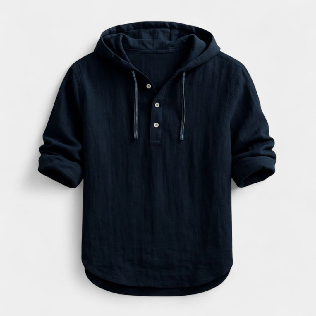 Adam – Chemise en lin avec capuche
