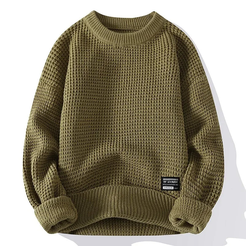 Eric – Pull pour homme premium Lyon avec texture miel pour élégance et confort