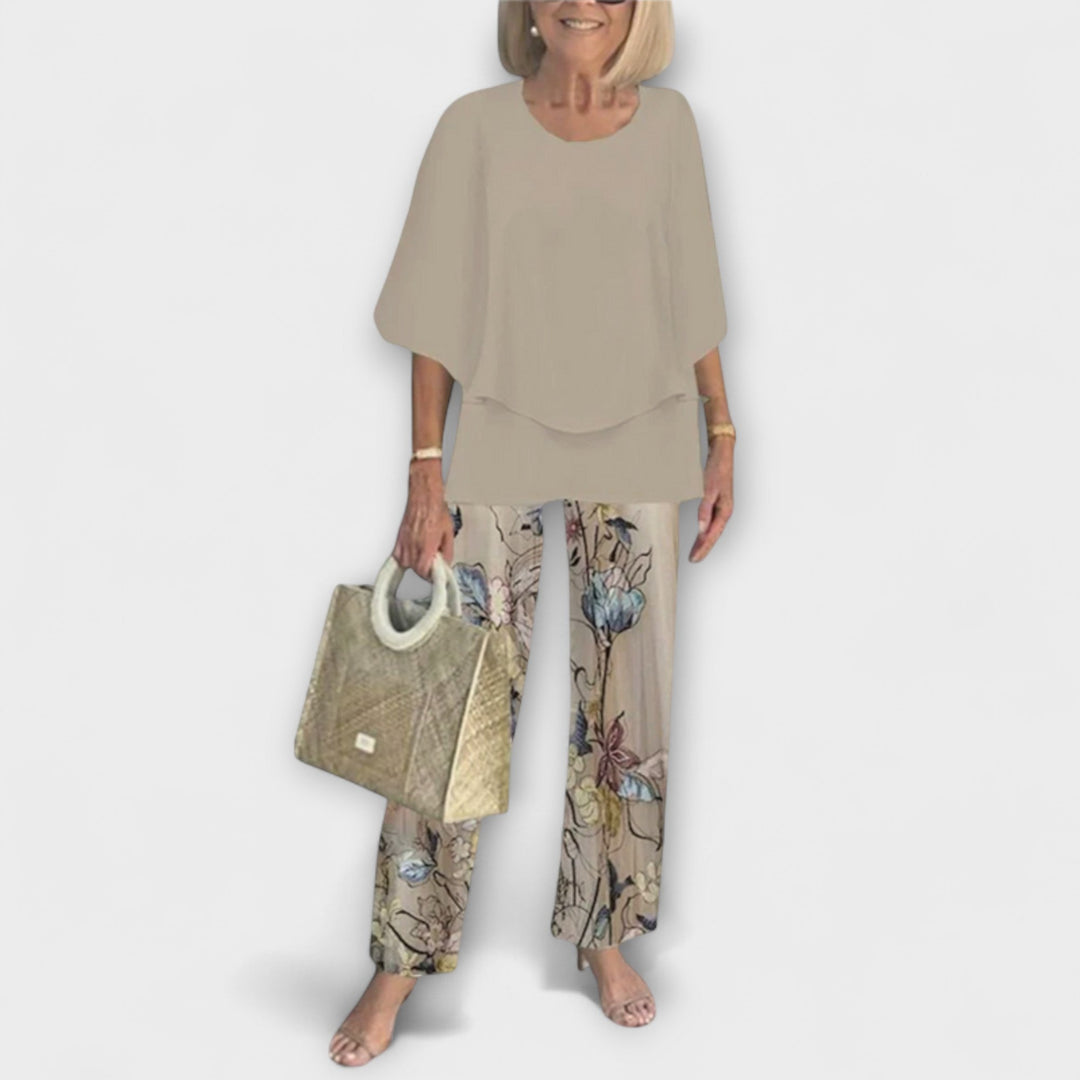 Rosamund - Ensemble moderne avec blouse confortable et pantalon