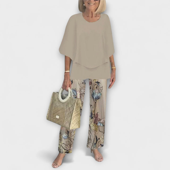 Rosamund - Ensemble moderne avec blouse confortable et pantalon