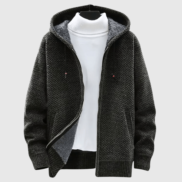 Mojmír – Manteau en tricot avec capuche