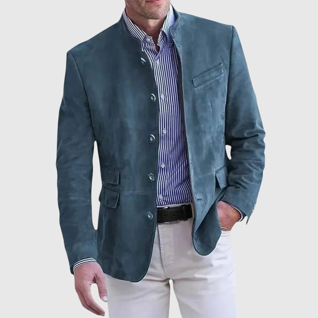Ondřej - Veste en Daim Clair de Style Sophistiqué