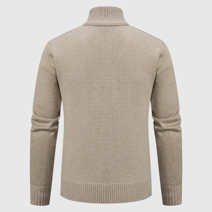 Jakub – Pull en tricot zippé avec col haut