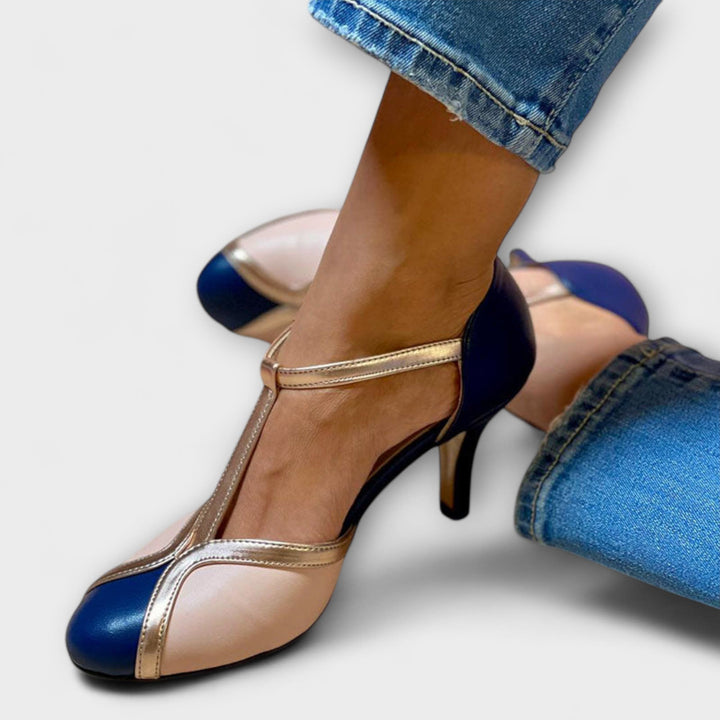 Magdaléna Sophistiquée Chaussures T-Strap Vintage Classique