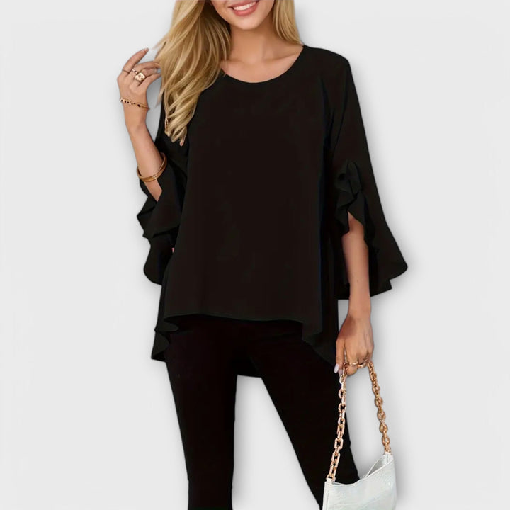 Aria - Blouse printanière parfaite avec décolleté rond