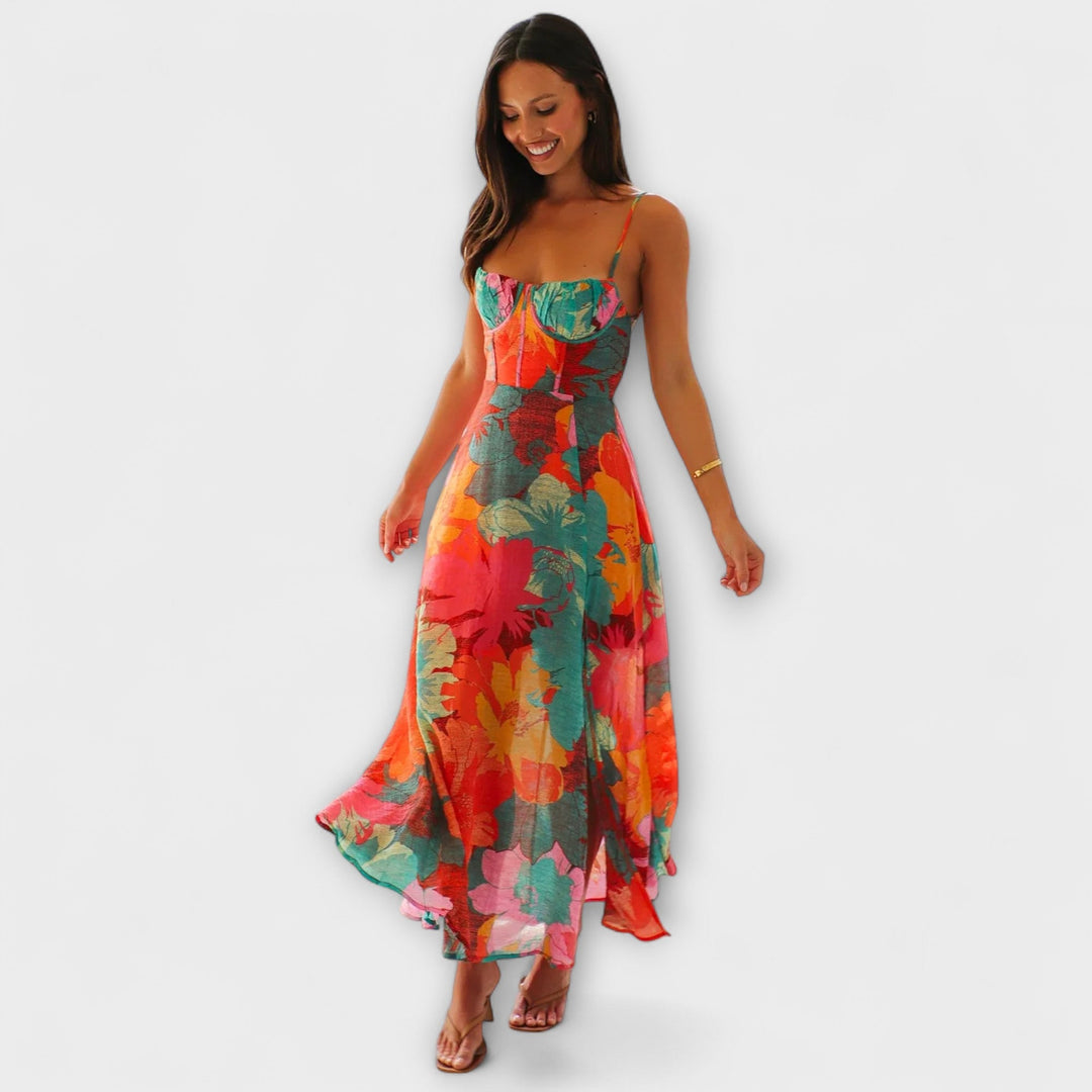 Audrey - Robe à imprimé floral pour femmes - Élégante et attrayante