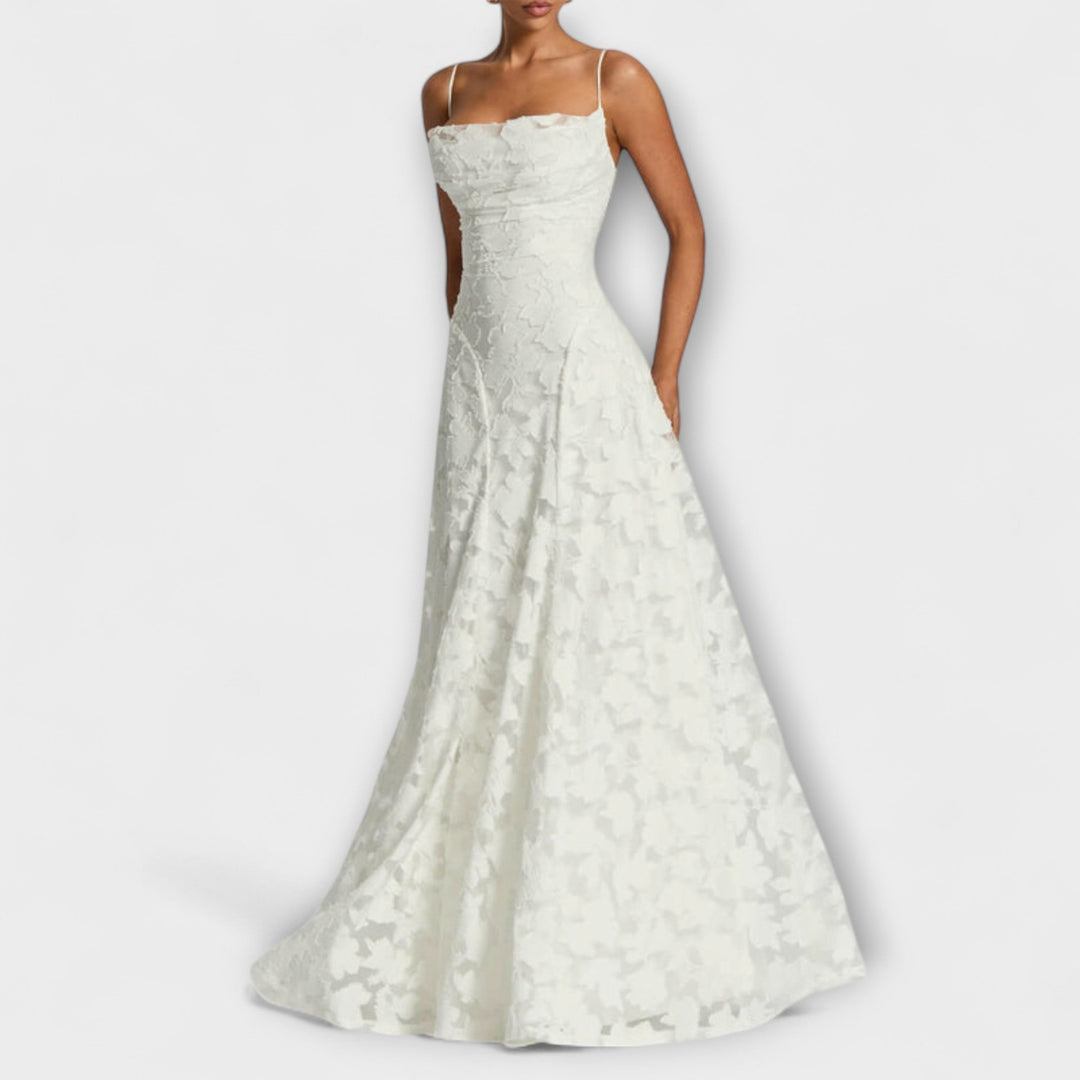 Emberly - Robe maxi élégante en tissu jacquard