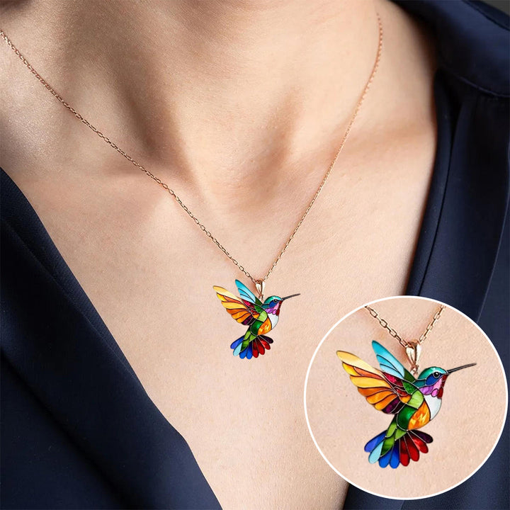 Adriana – Collier avec un colibri