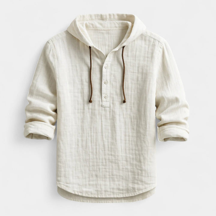 Adam – Chemise en lin avec capuche