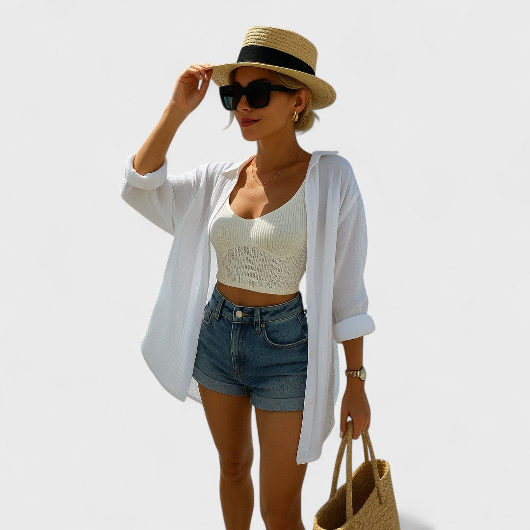Irena - Blouse décontractée au style Ibiza