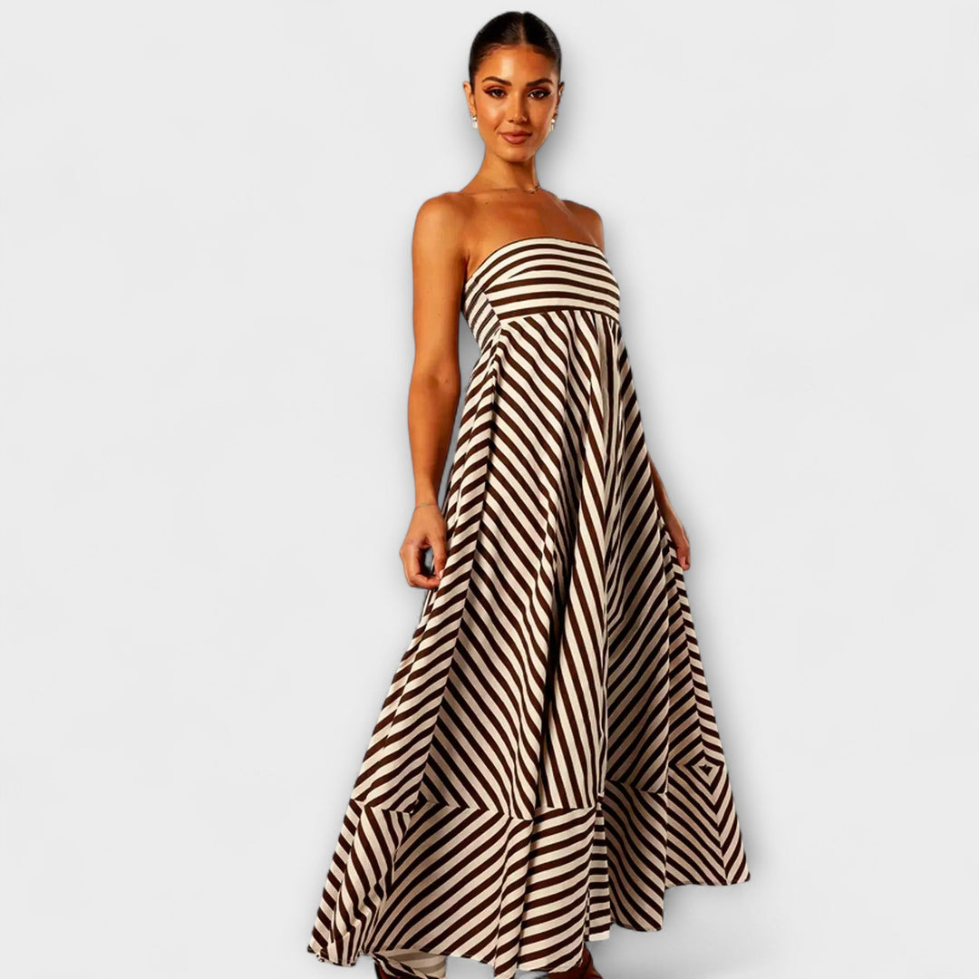 Maxi robe Nocturnal Charm avec volants