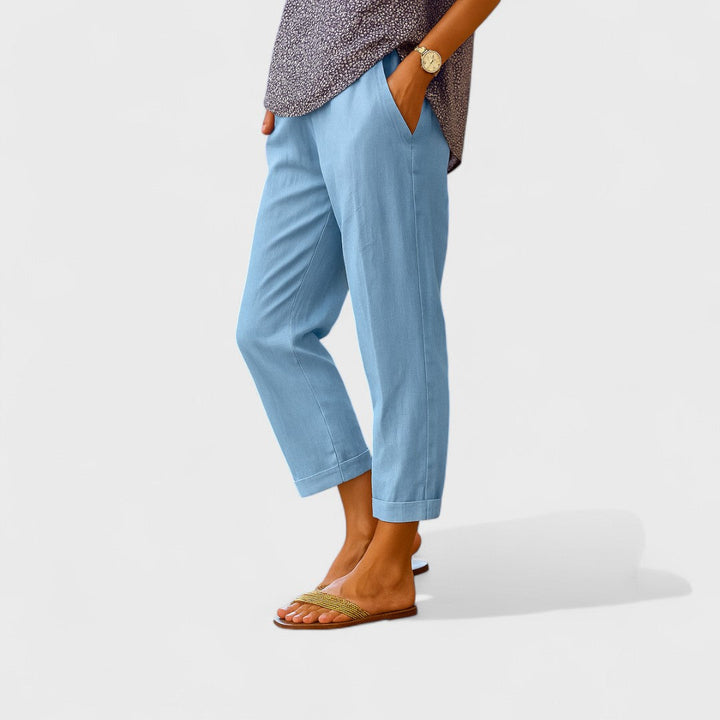 Otýlie - Pantalons d'Été en Lin et Coton