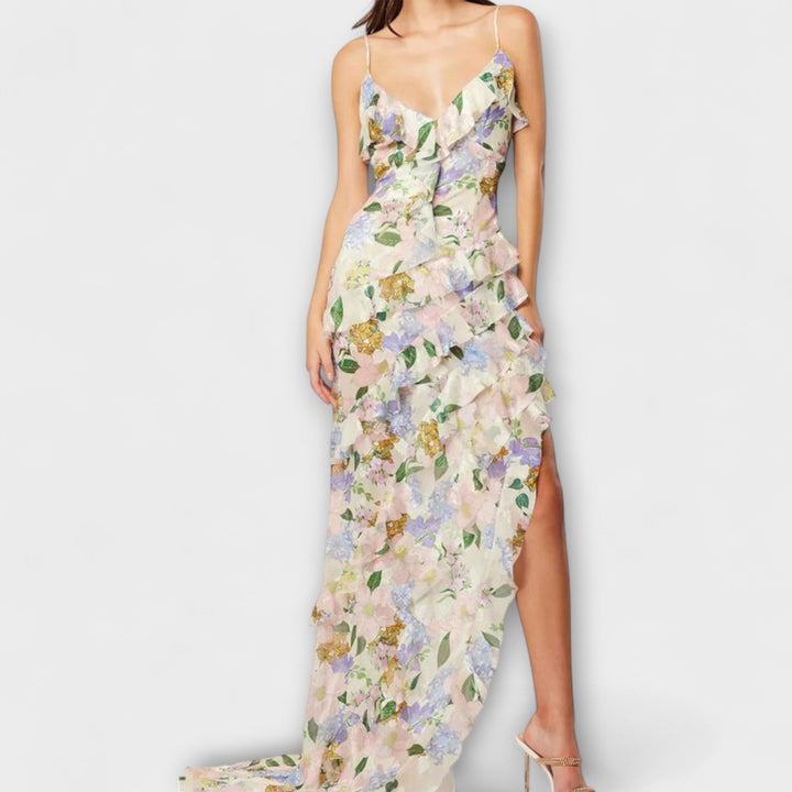 Indie - Robe à volants et imprimé