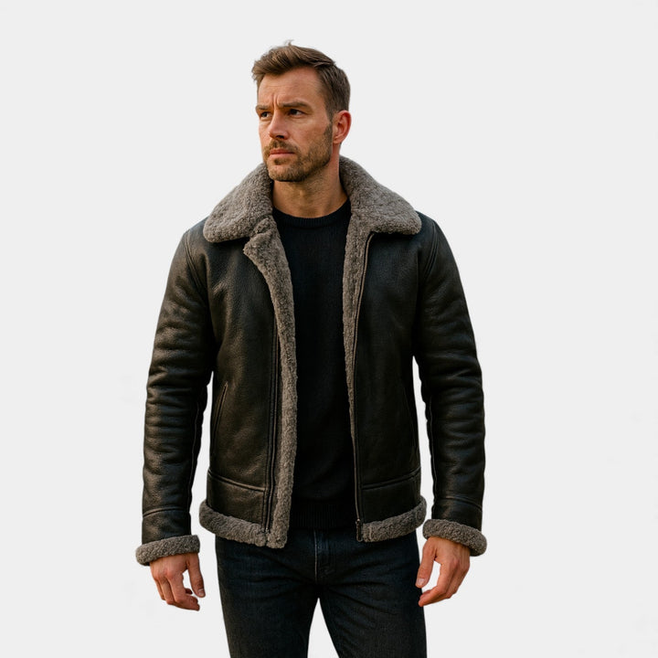 Viktor – Veste en cuir aviateur