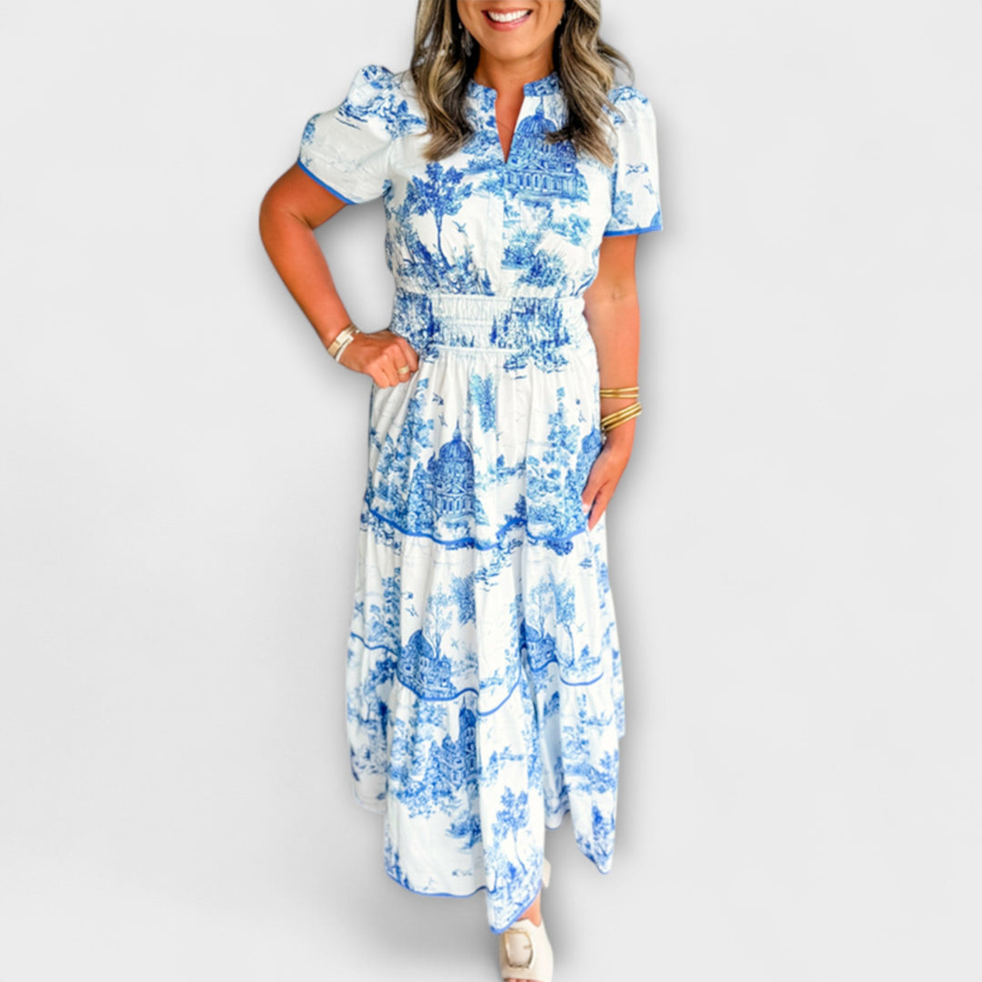 Eliza - Robe maxi à imprimé classique