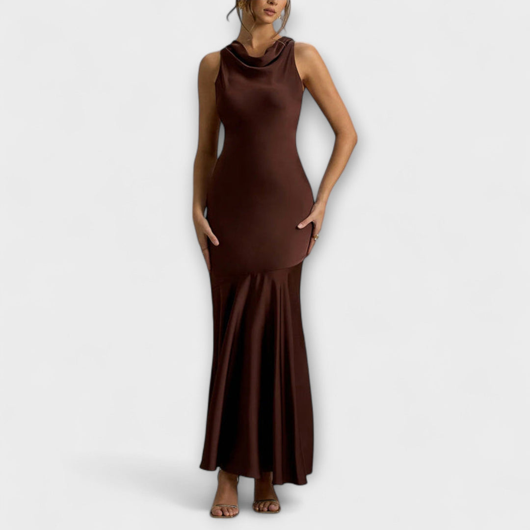 Lennon - Robe maxi élégante en soie