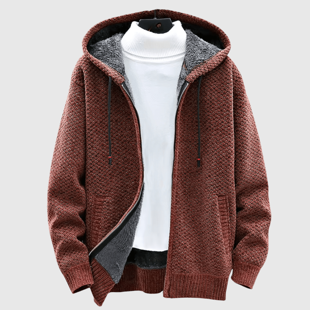 Mojmír – Manteau en tricot avec capuche