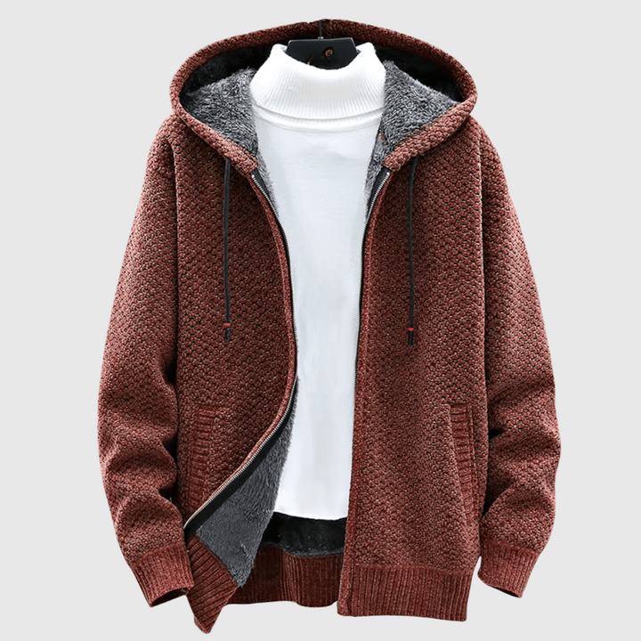 Mojmír – Manteau en tricot avec capuche
