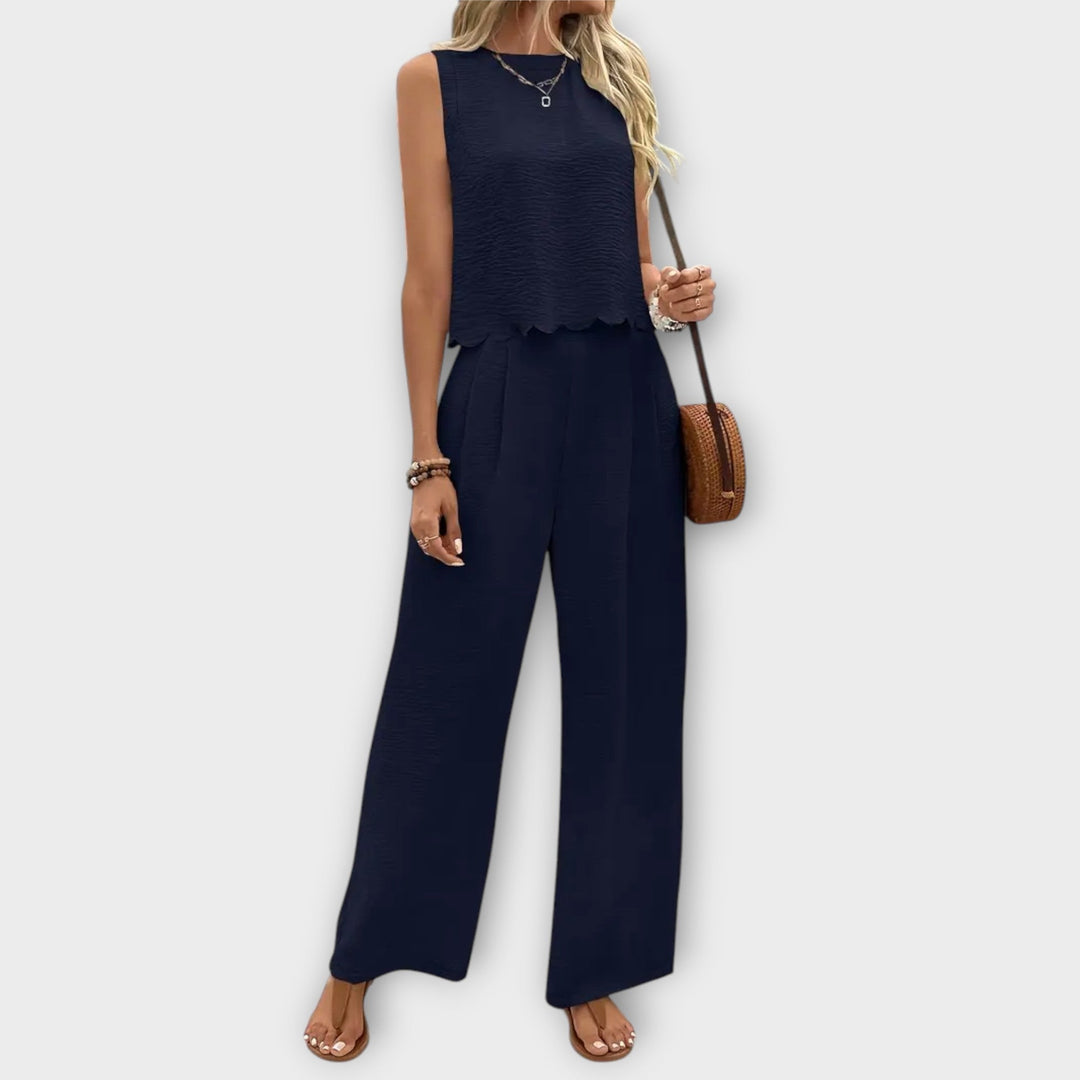 Valeria - Veste à pétales et pantalon long