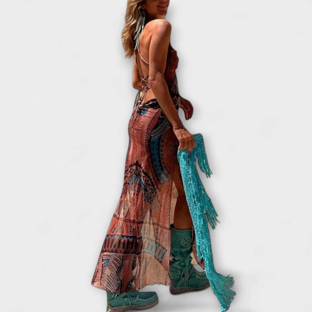 Frais - Robe Midi Unique avec Col