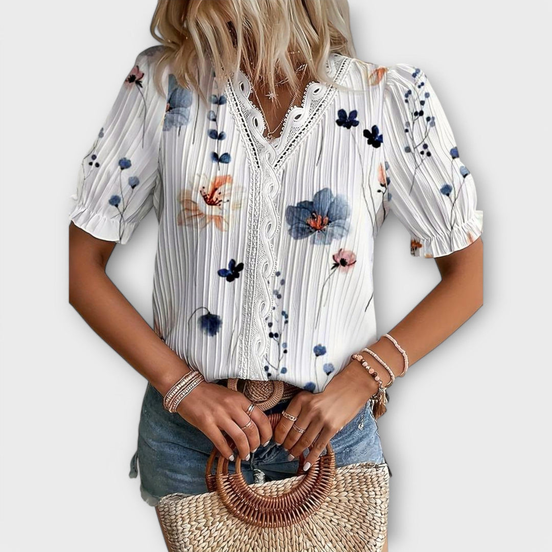 Emily - Blouse à col en V
