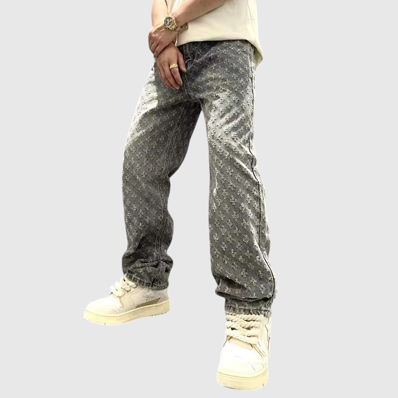 Pantalons en denim Jacquard