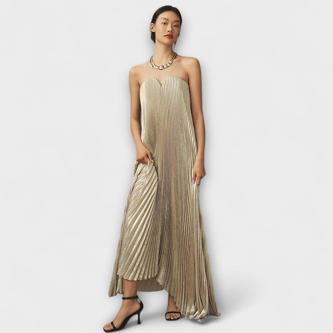 Michelle - Robe Maxi Sweetheart en fleur orange
