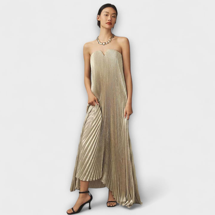 Michelle - Robe Maxi Sweetheart en fleur orange