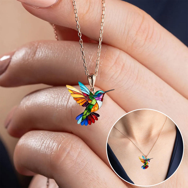 Adriana – Collier avec un colibri