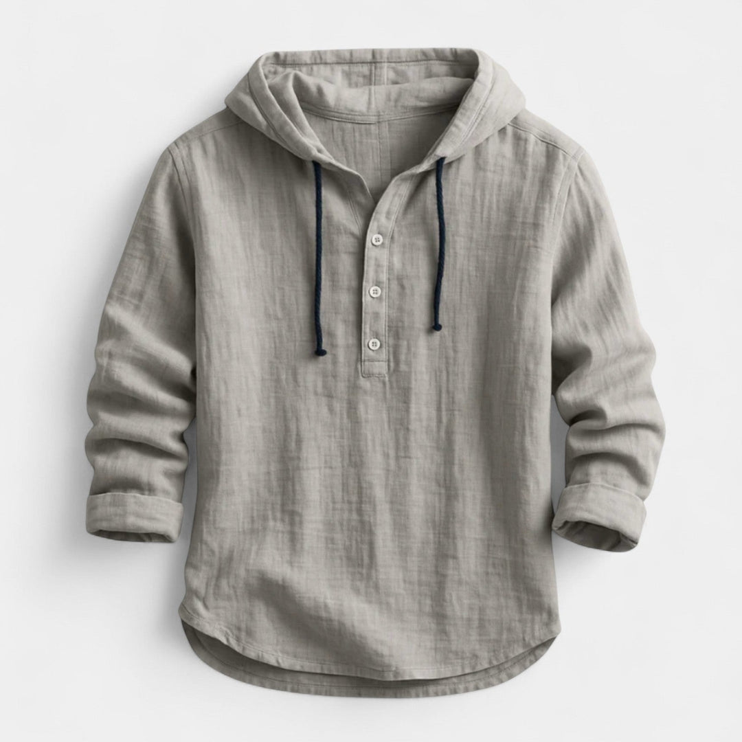 Adam – Chemise en lin avec capuche