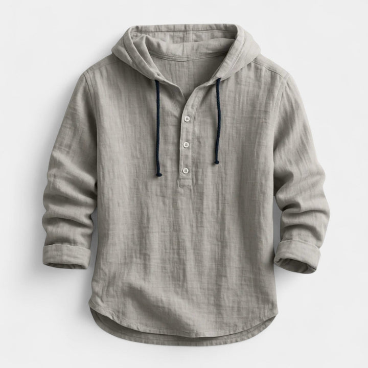 Adam – Chemise en lin avec capuche