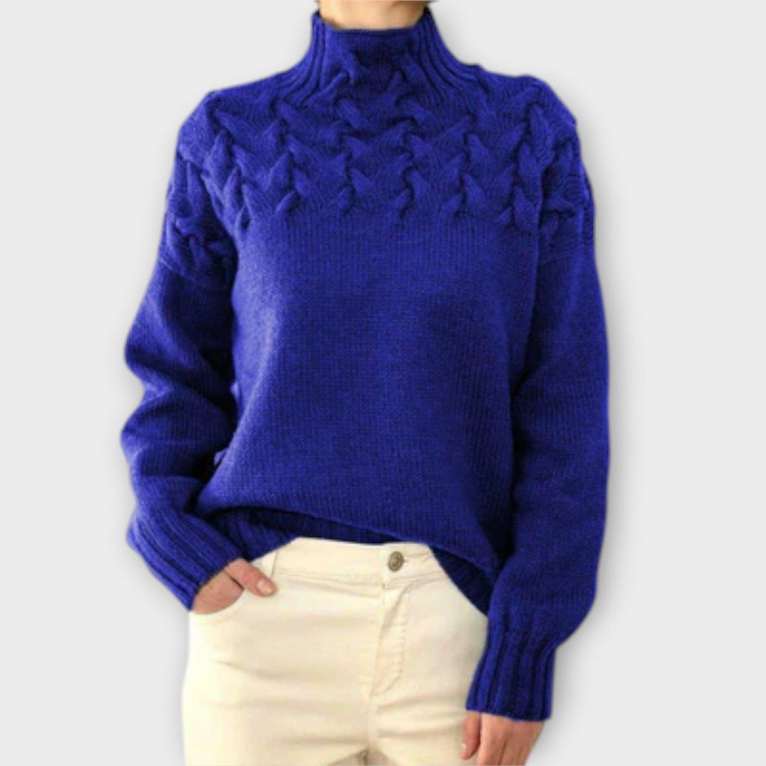 Eva - Pull femme avec motif torsadé détaillé