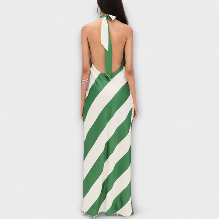 Marlowe - Robe maxi à motif rayé et dos nu