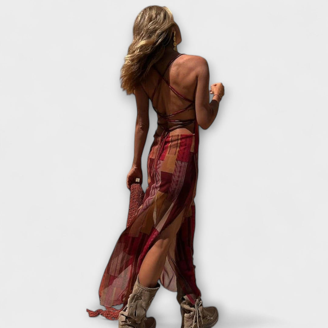Frais - Robe Midi Unique avec Col