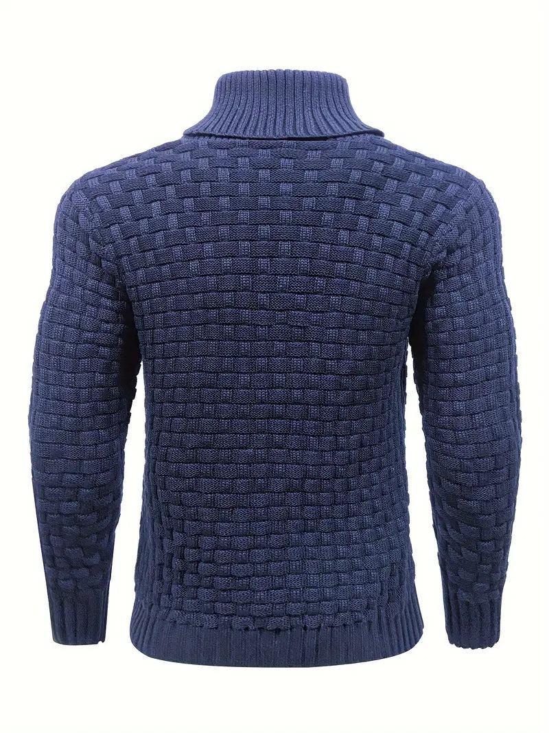 Elías – Pull stylé avec col roulé et boutons