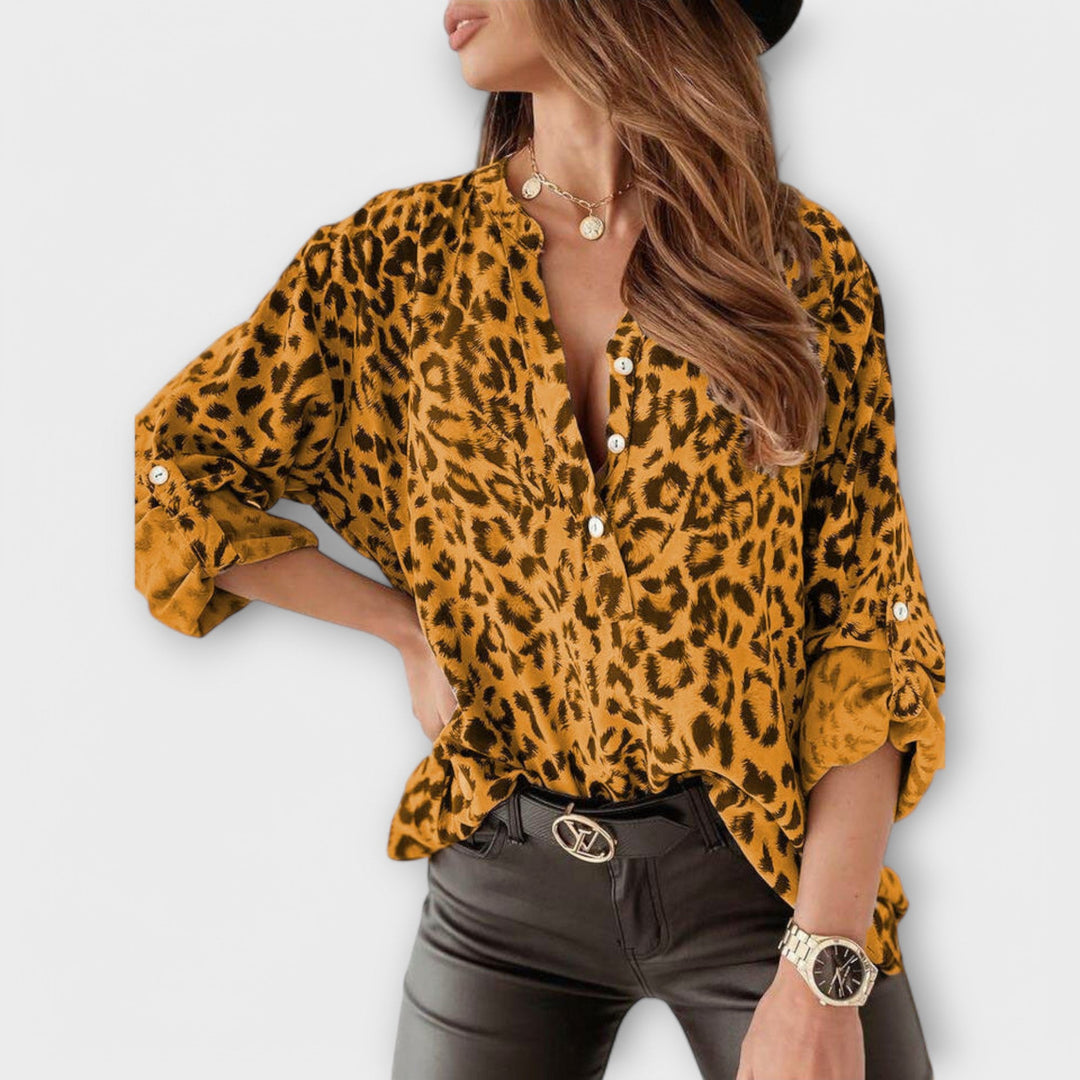 Blouse à motifs léopard