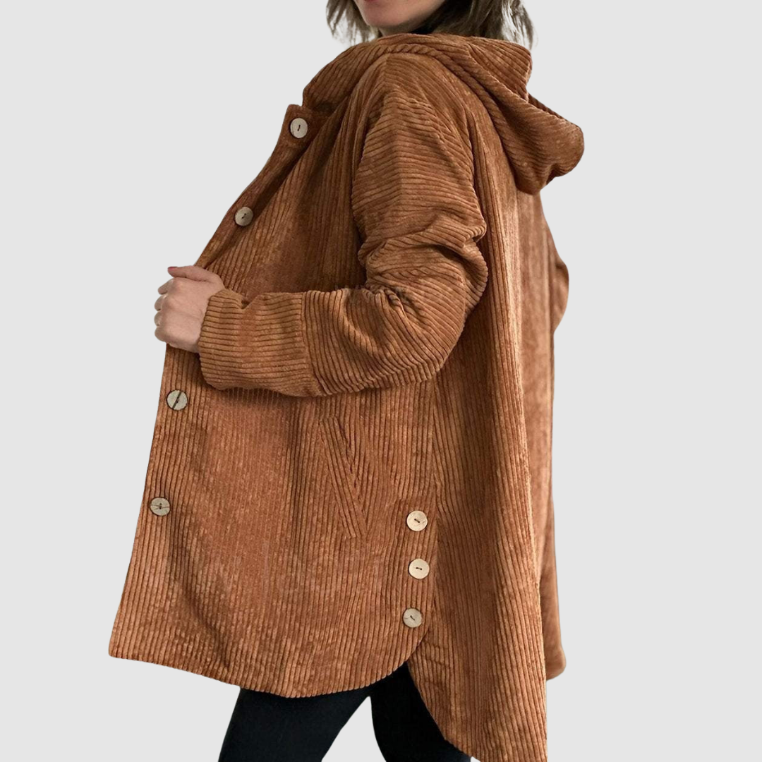 Stella - Veste en velours confortable avec capuche