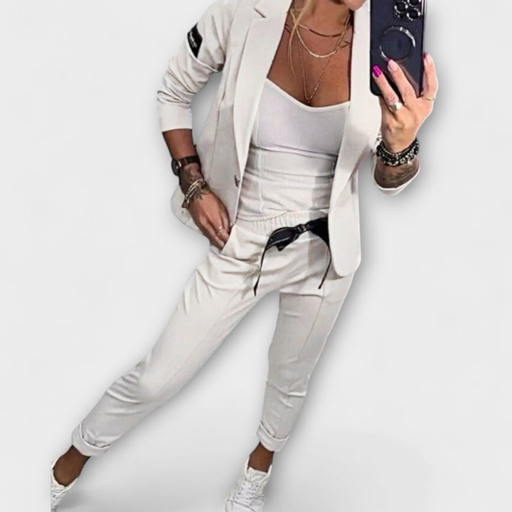 Malou - Ensemble coordonné de haut, veste et pantalon