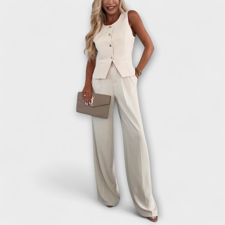 Wilhelmina - Top élégant sans manches et pantalon
