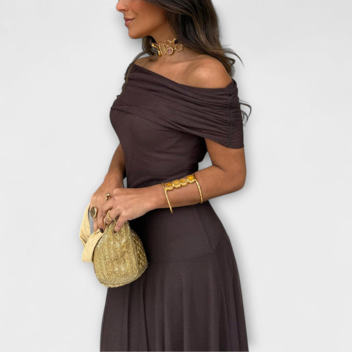 Louka - Robe maxi Toledo à une épaule