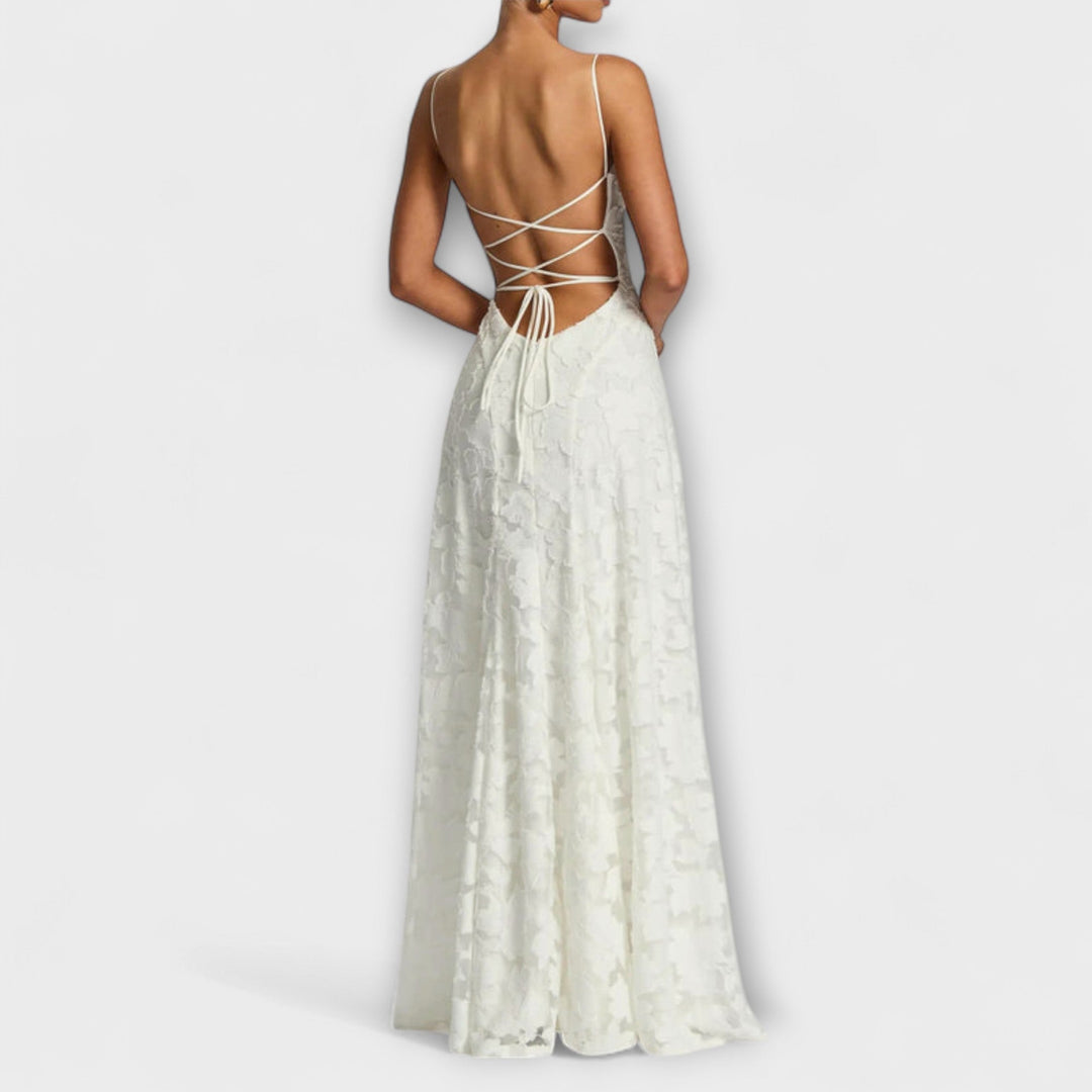 Emberly - Robe maxi élégante en tissu jacquard