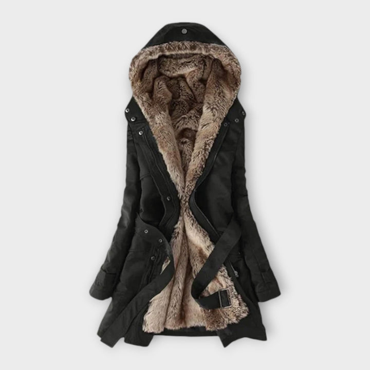 Mikash - Manteau chaud avec doublure en fourrure