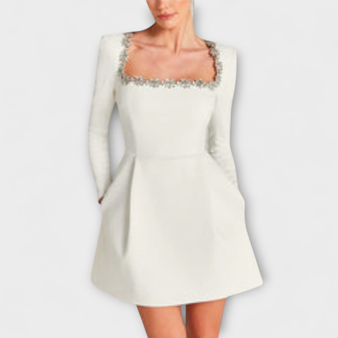 Wren - Robe mini en velours avec ornements