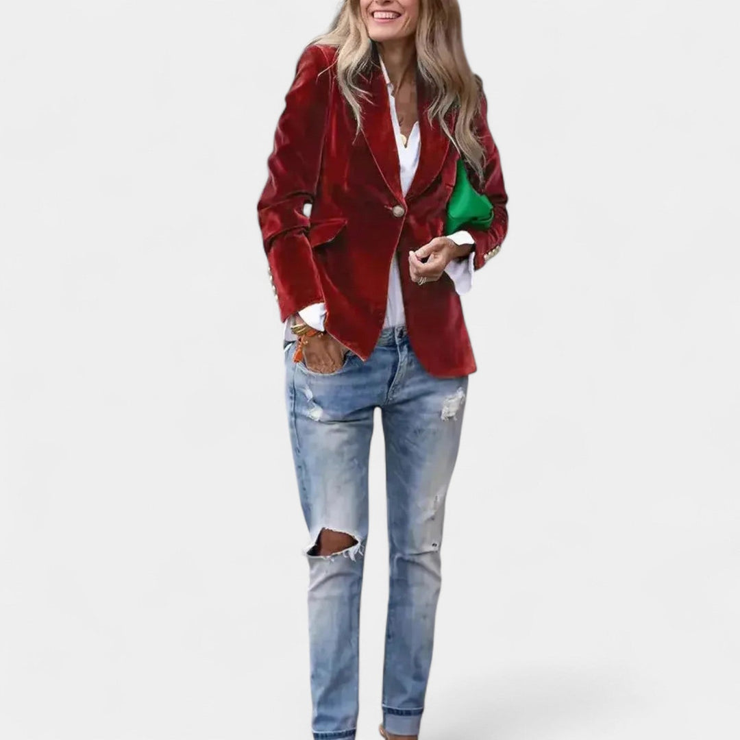Andrea – Veste en velours
