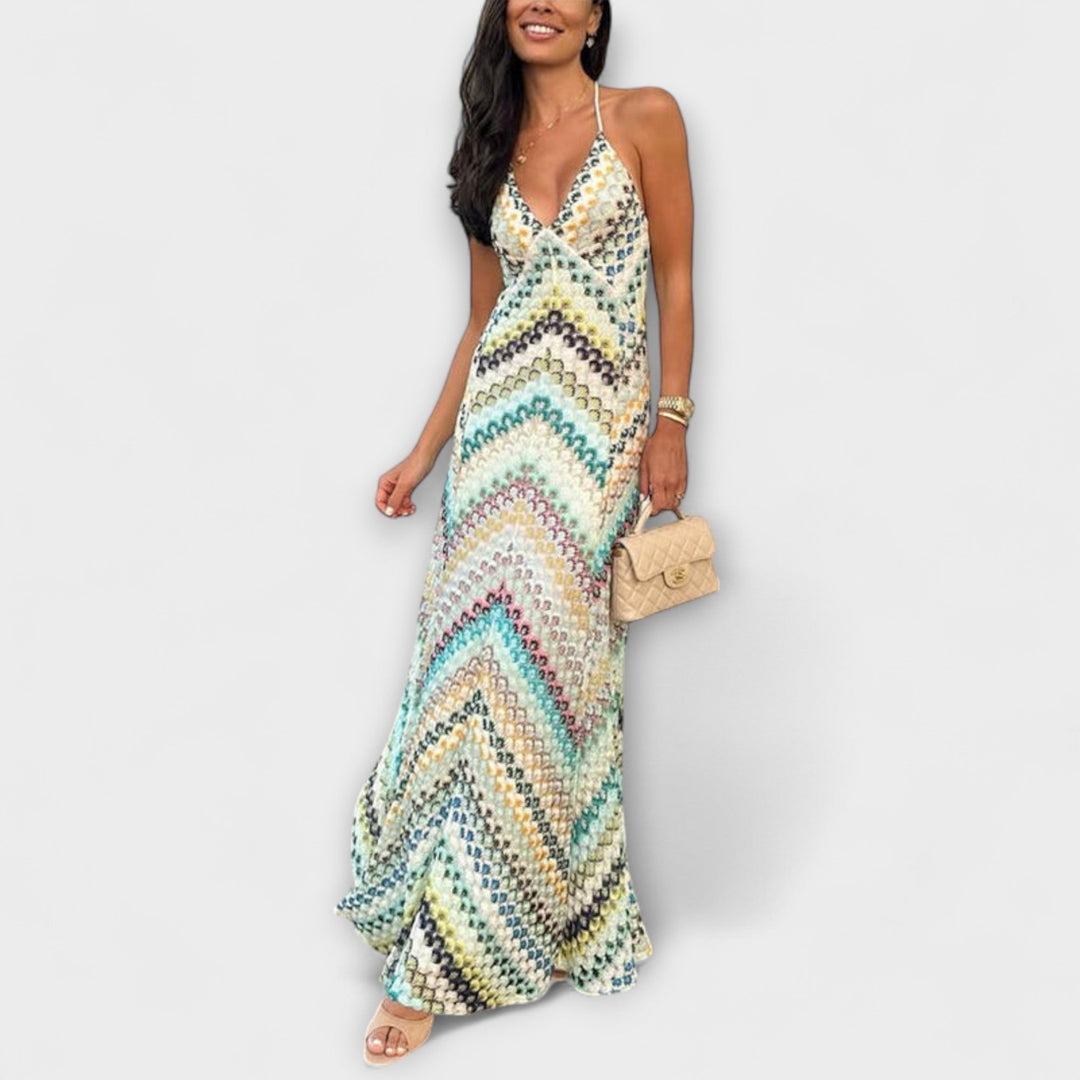 Remi - Robe maxi avec motif en chevron coloré de Missoni