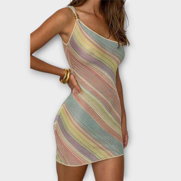 Kira - Robe Mini Tendance à Une Épaule