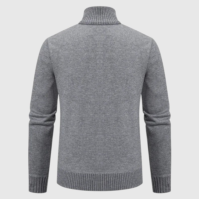 Jakub – Pull en tricot zippé avec col haut